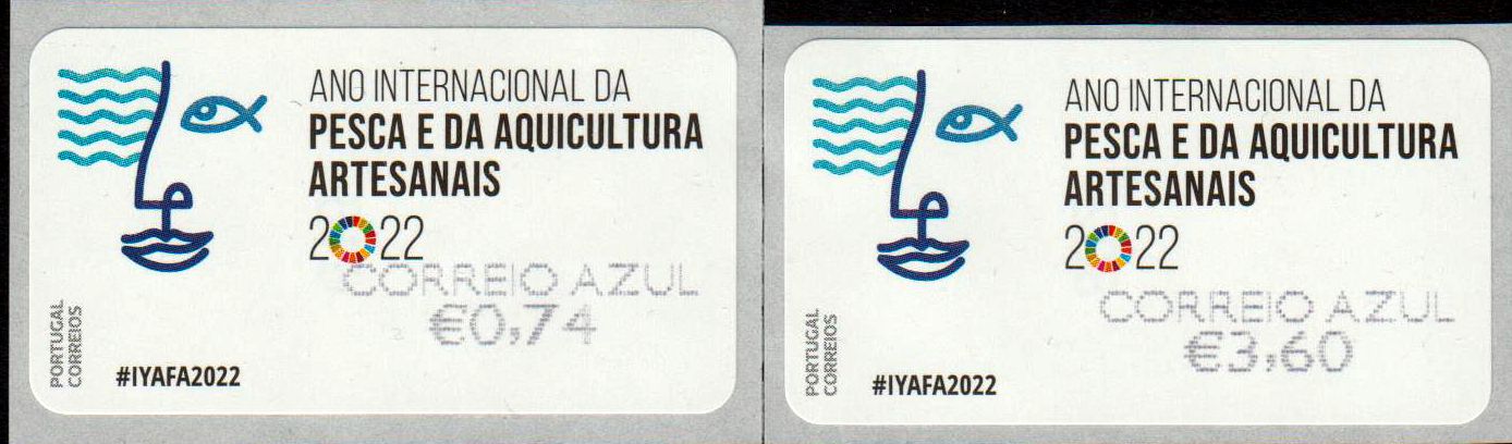 Fischzucht 2022, weißer Untergrund, Correo Azul (PT22403)