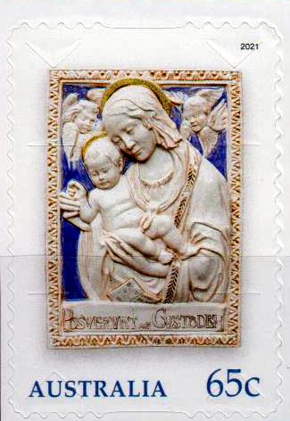 Weihnachten 2021, Maria m. Kind, 0,65, sk, a. MH