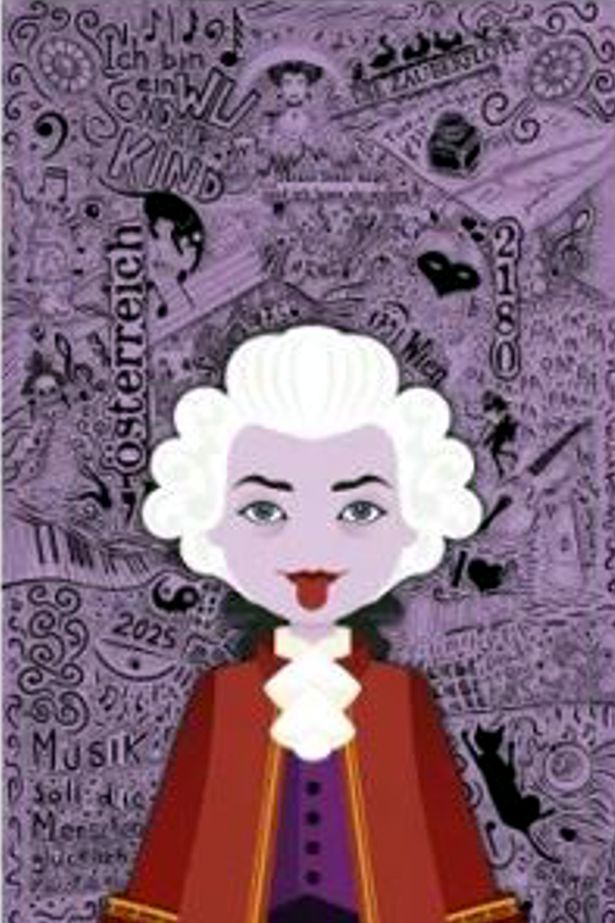 Block: Crypto Stamp Hackatao, Amadeus der Schelm 2025, Nachtmusik-Violett