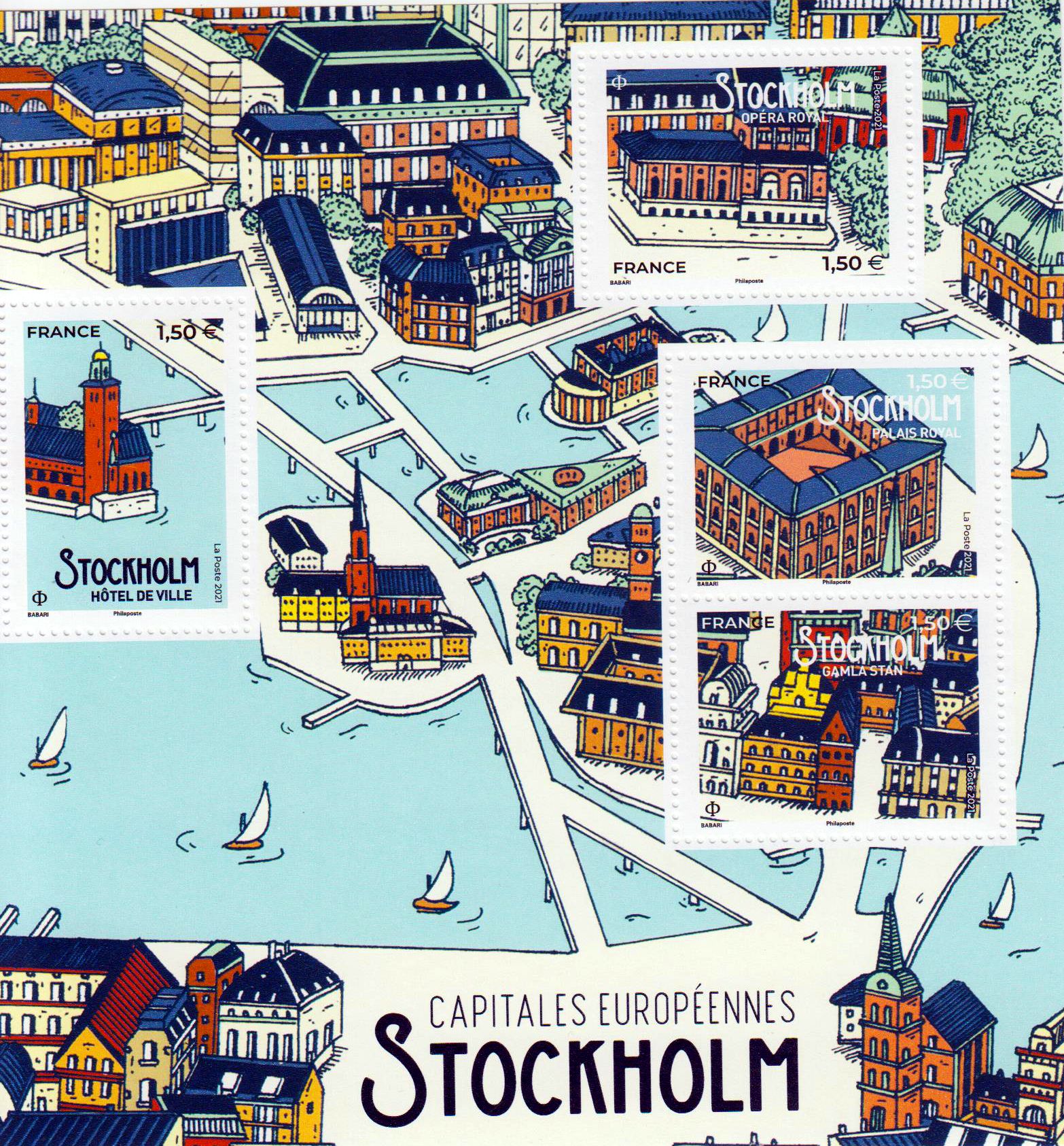 Block: Europ. Hauptstädte 2021, Stockholm
