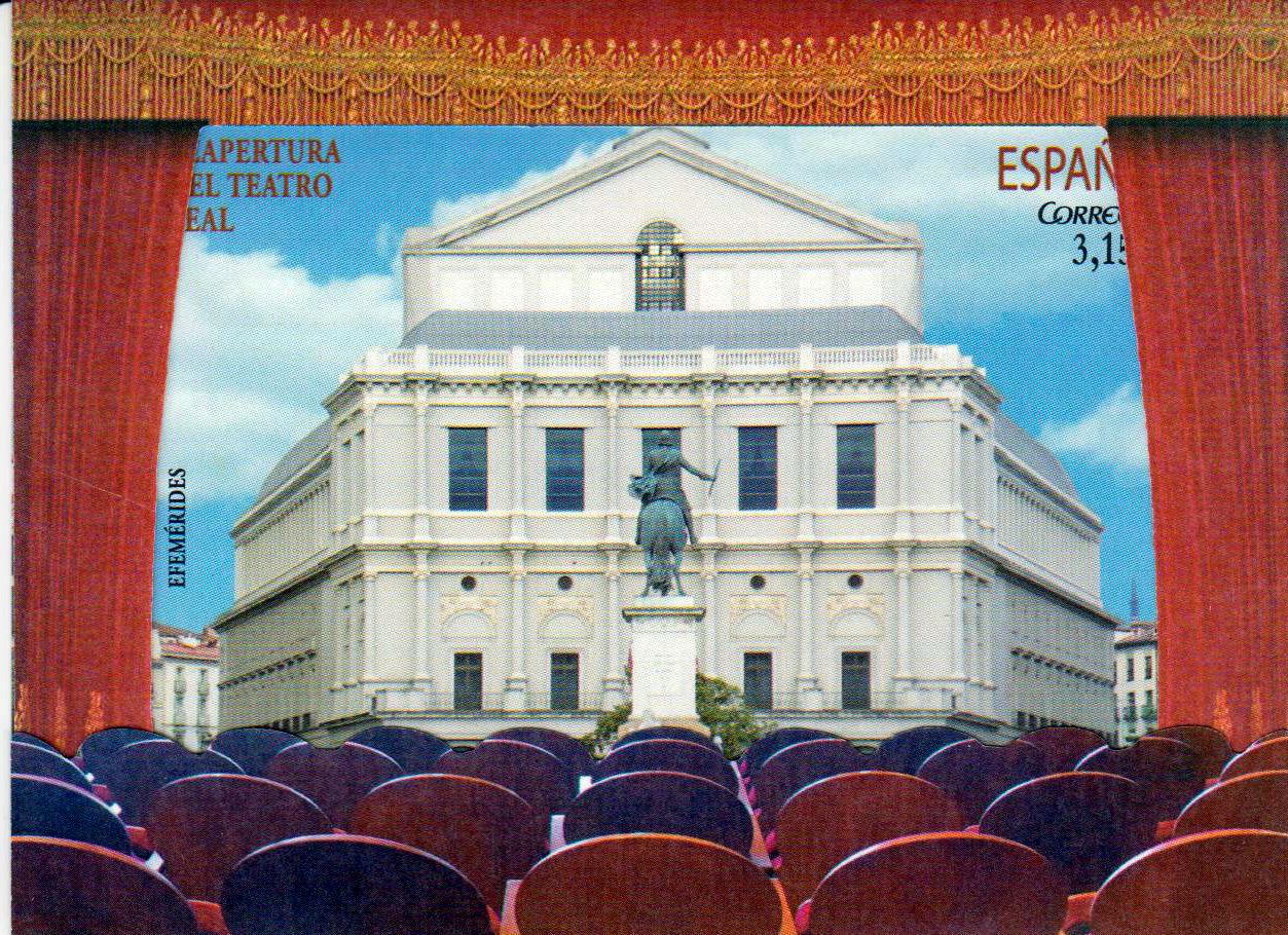 Block: Wiedereröffnung des königl. Theaters, Block in Bühnenform