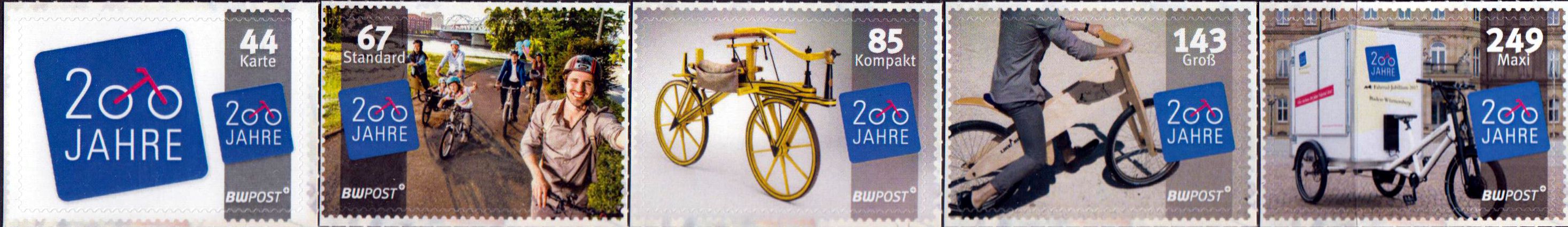 200 Jahre Fahrrad, Ersttag 28.8.2017