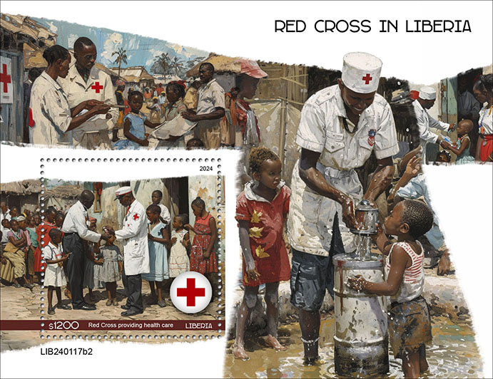 Block: Rotes Kreuz in Liberia II 2024