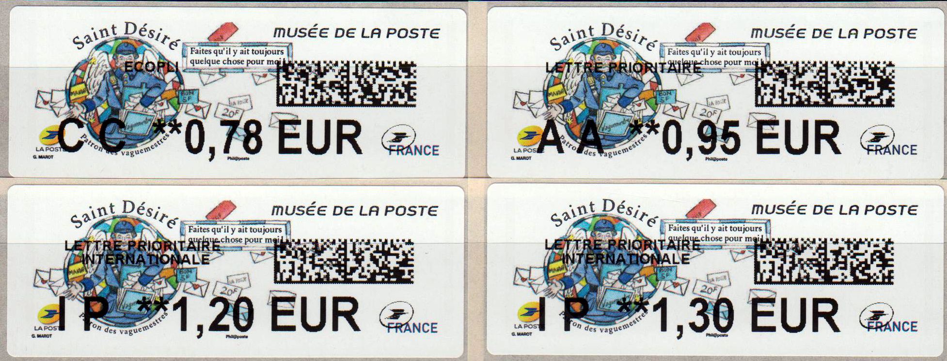 Postmuseum Saint Desire 2018, mit QR-Code (FR181305)