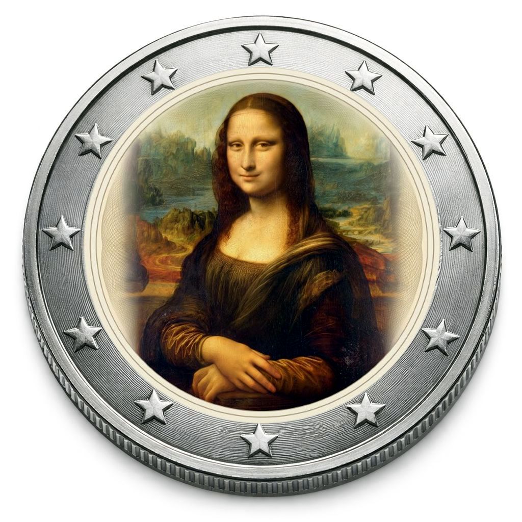 2 Euro Münze coloriert "Leonardo da Vinci -  Mona Lisa" 2026