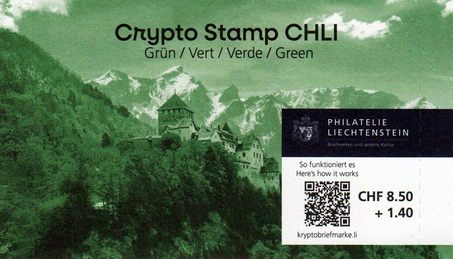 Block: Crytpo Stamp CHLI 2025, Farbe GRÜN
