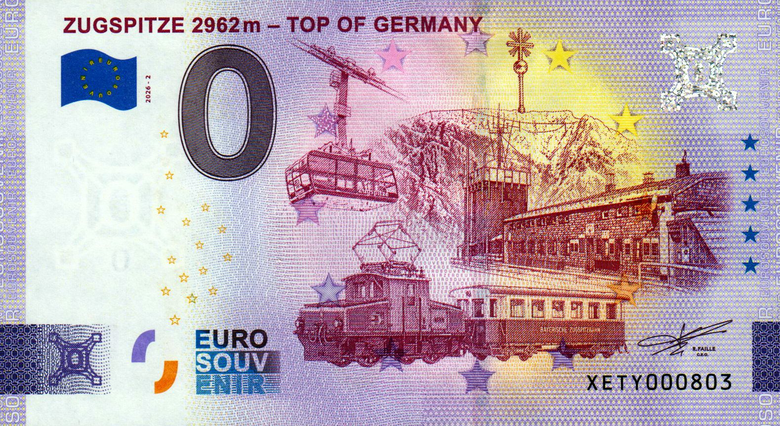 Zugspitze 2962m - Top of Germany 2026-2 Silber
