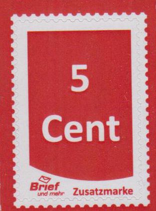 Zusatzmarke 5 Cent 2019