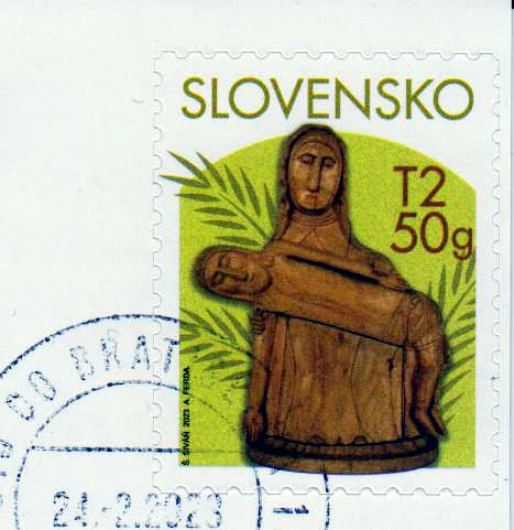 Ostern 2023, Holzschnitzerei, sk, a. MH, gestempelt