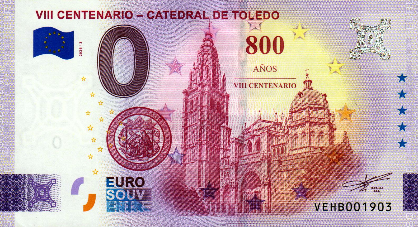 VIII Centenario - Catedral de Toledo 2026-3 Silber