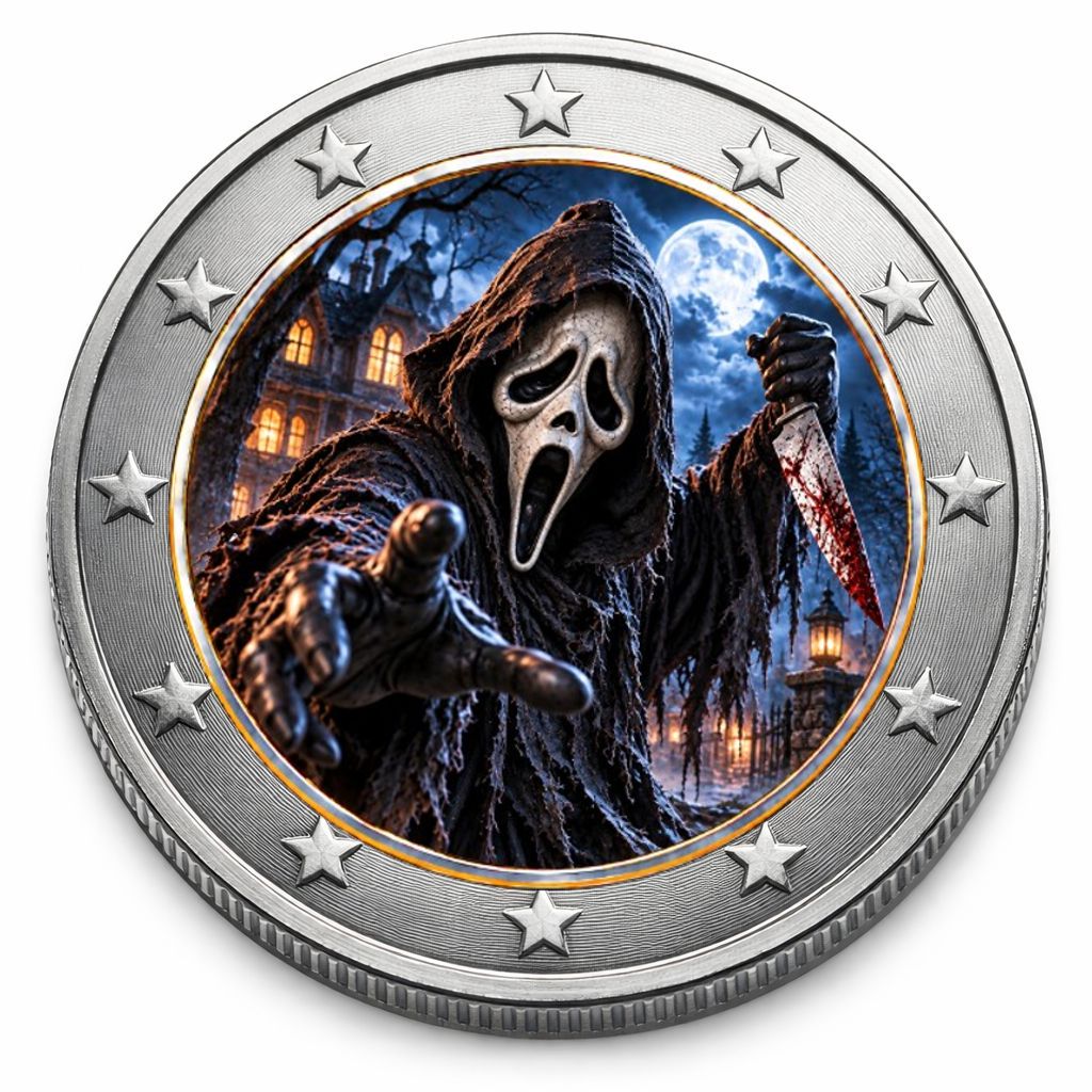 2 Euro Münze coloriert "Dark Legends II -  Ghost Face" 2026