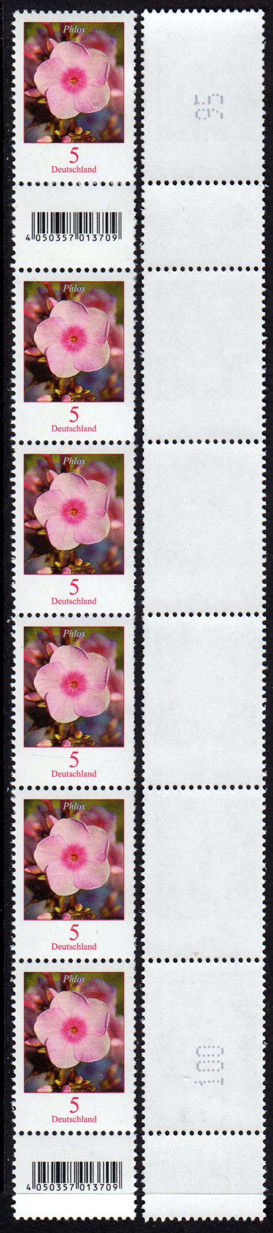 FM Phlox 2019 6er Streifen Rollenübergang EAN Code 013709
