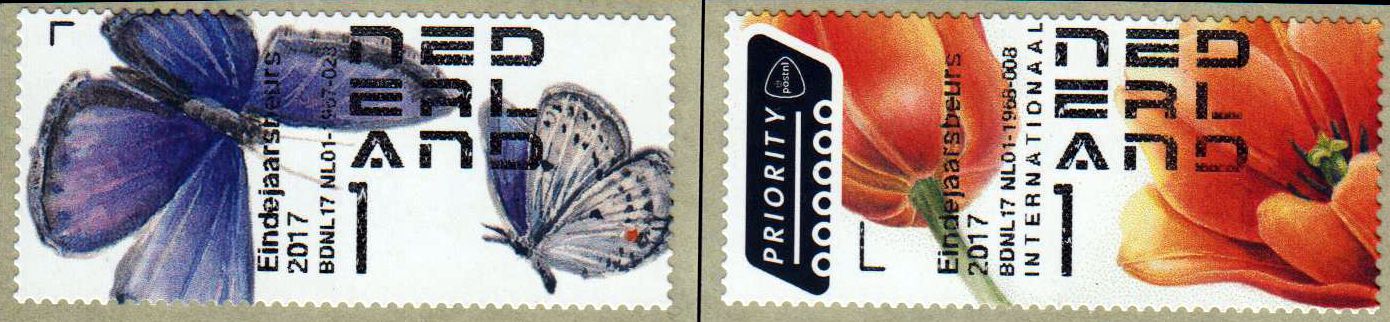 Flora und Fauna, Schmetterling, Aufdruck "Eindjaarsbeurs" (NL 170800)