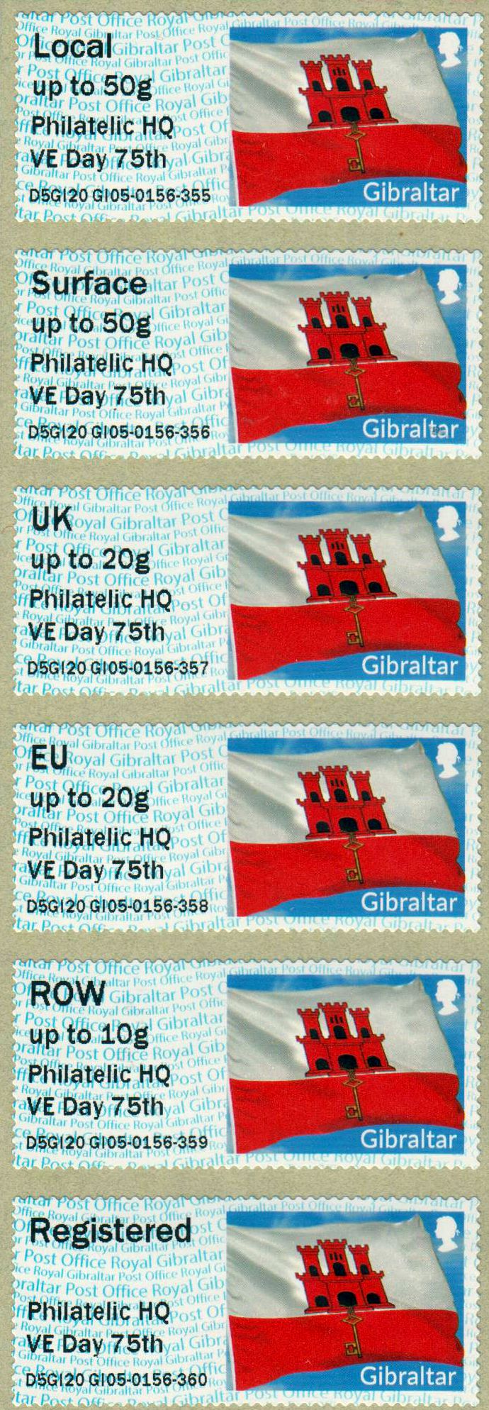Flagge 2020, mit Eindruck "Philatelic HQ VE Day 75th" (GI200406)