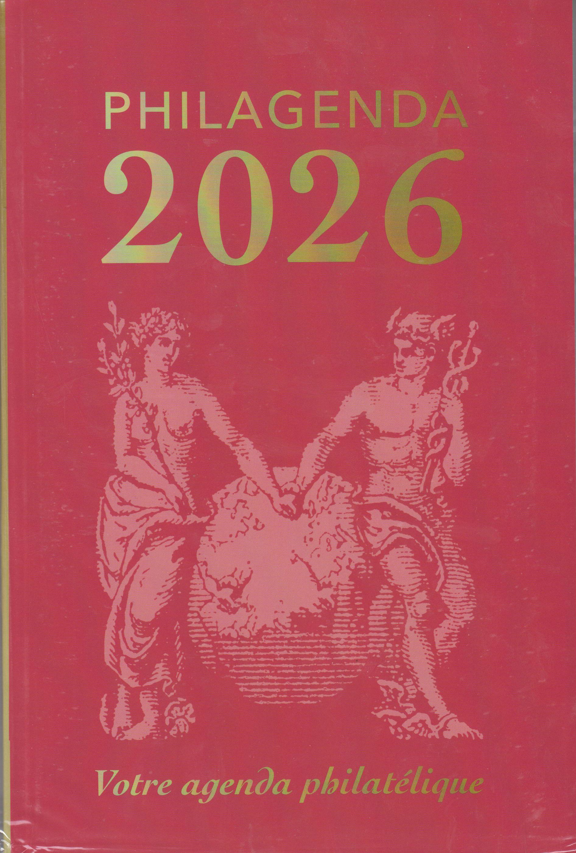 Block: Philagenda 2026, ein Viererblock mit Briefmarken und zwei Stickerbögen sind enthalten