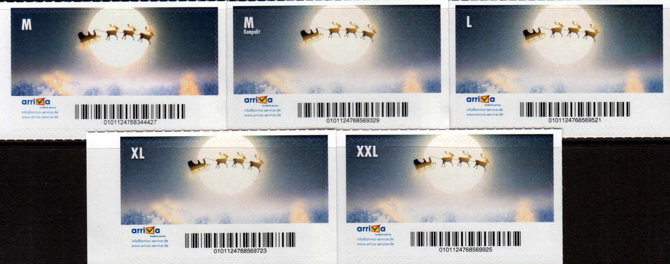 Weihnachten 2024, Motiv 2 "Schlitten", gestempelt