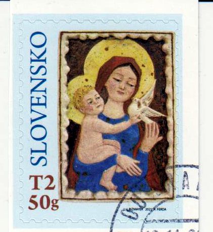 Weihnachten 2021, Madonna, sk, a.MH, gestempelt