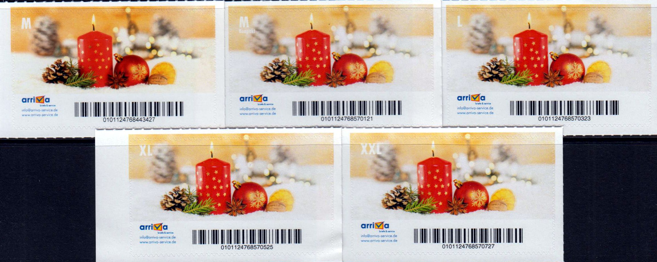Weihnachten 2024, Motiv 3 "Kerze", gestempelt