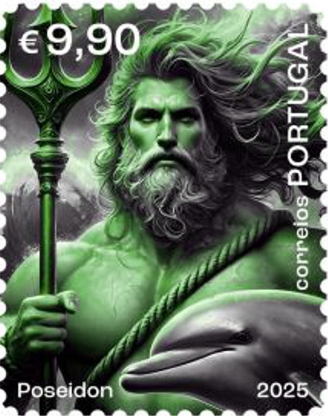 Block: Crypto, Poseidon 2025, Hologramm, Farbe GRÜN