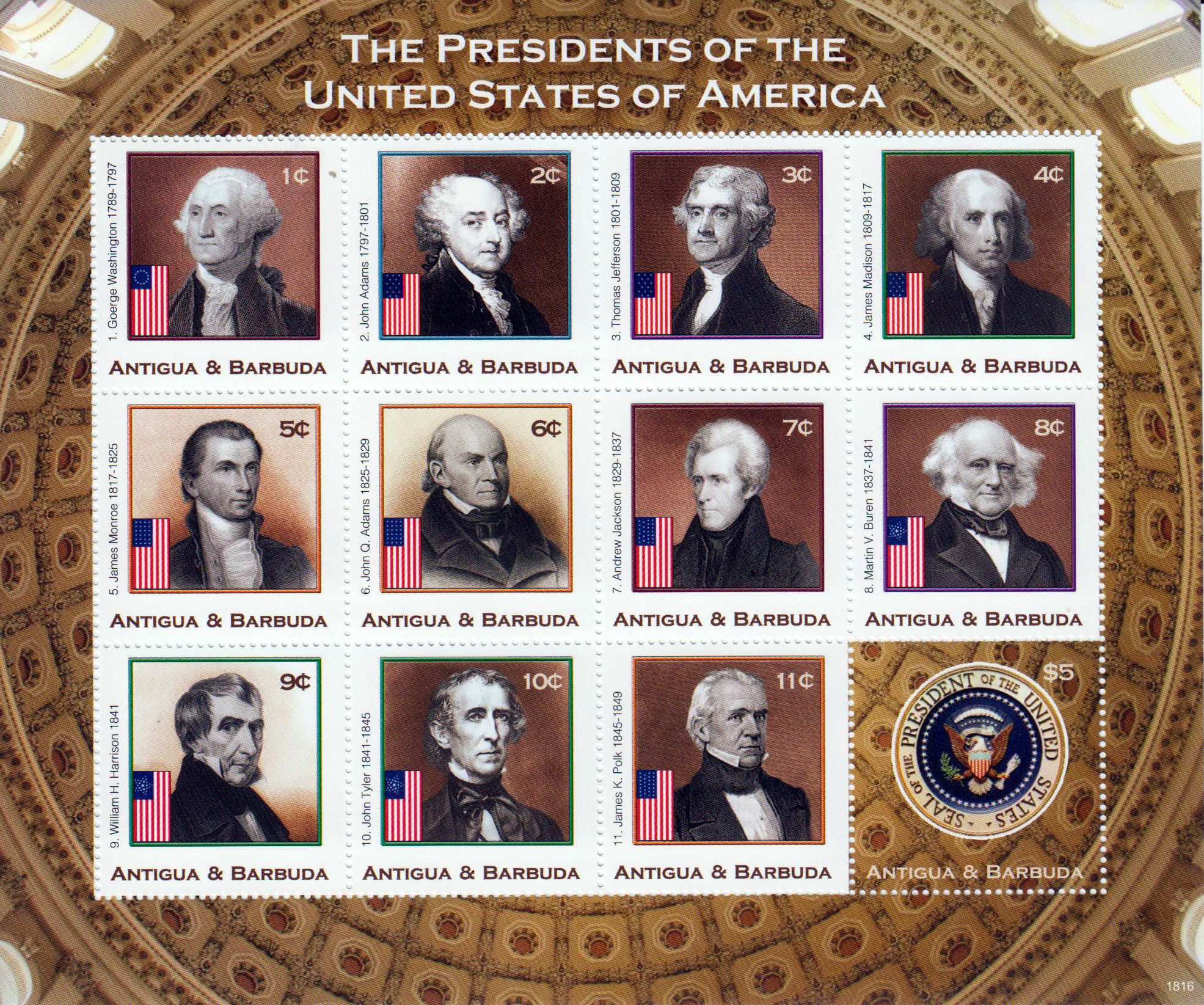 U.S.Präsidenten, Washington - Polk