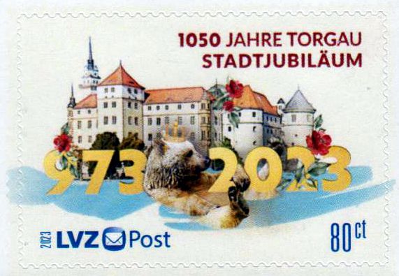 1050 Jahre Torgau 2023, gestempelt