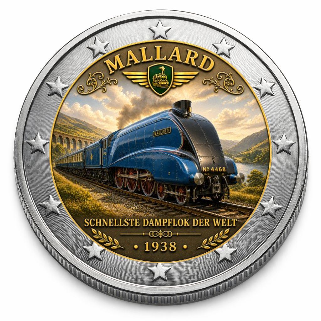 2 Euro Münze coloriert "Mallard" 2026