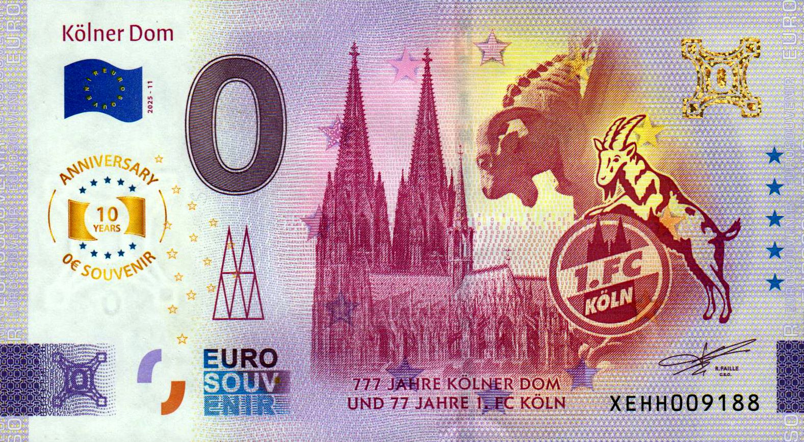 Kölner Dom - 777 Jahre Kölner Dom und 77 Jahre 1. FC Köln - 2025-11 Anniversary
