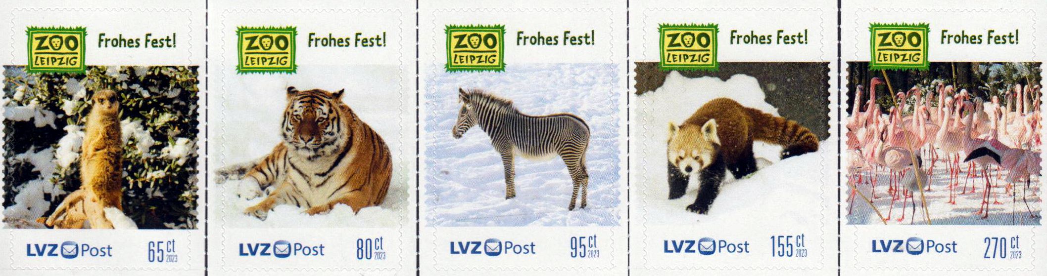 Zoo Leipzig - Frohes Fest! 2023, gestempelt