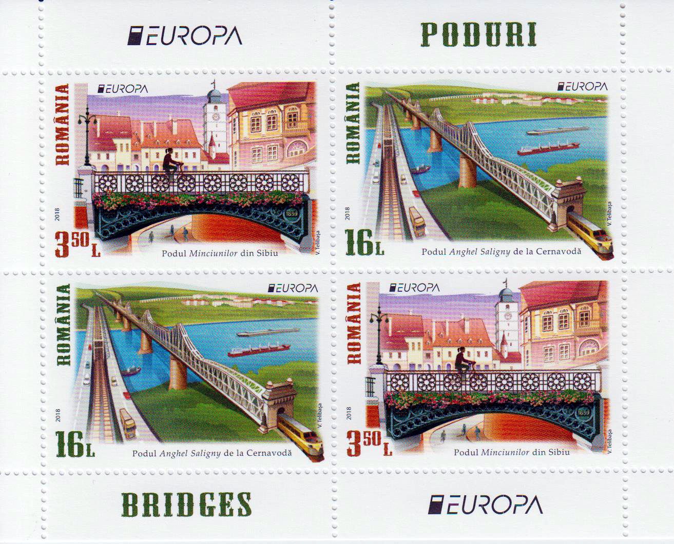 Block:Europa 2018 Typ I, gestempelt