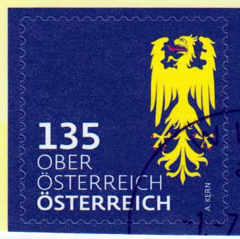 Dauer: Wappen Oberösterreich 1,35, sk,  a. MH, gestempelt