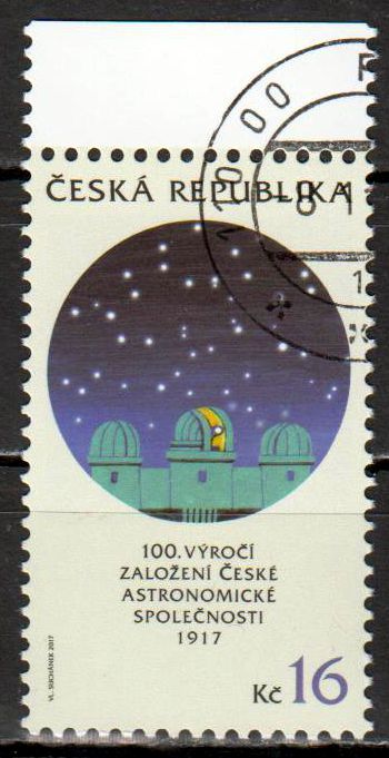 Astronomie 2017, Sternenhimmel, gestempelt