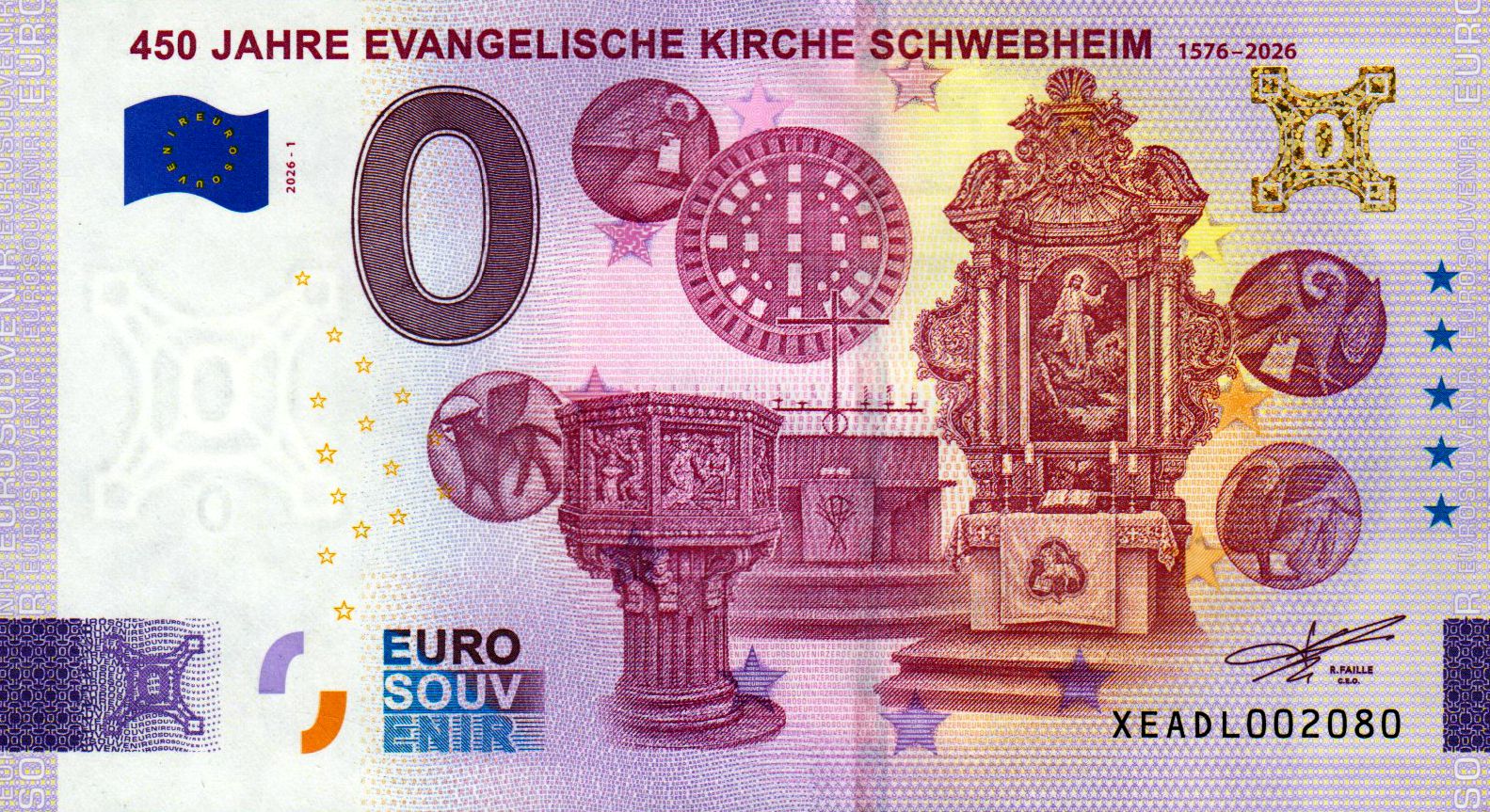 450 Jahre Evangelische Kirche Schwebheim  2026-1 Gold