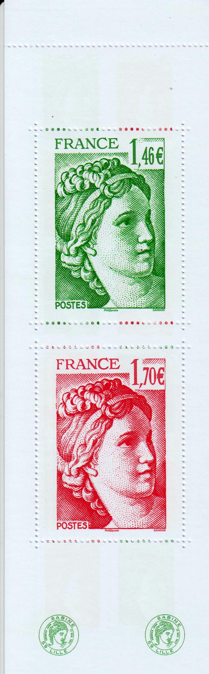 MH: Sabine de Gandon, rot und grün