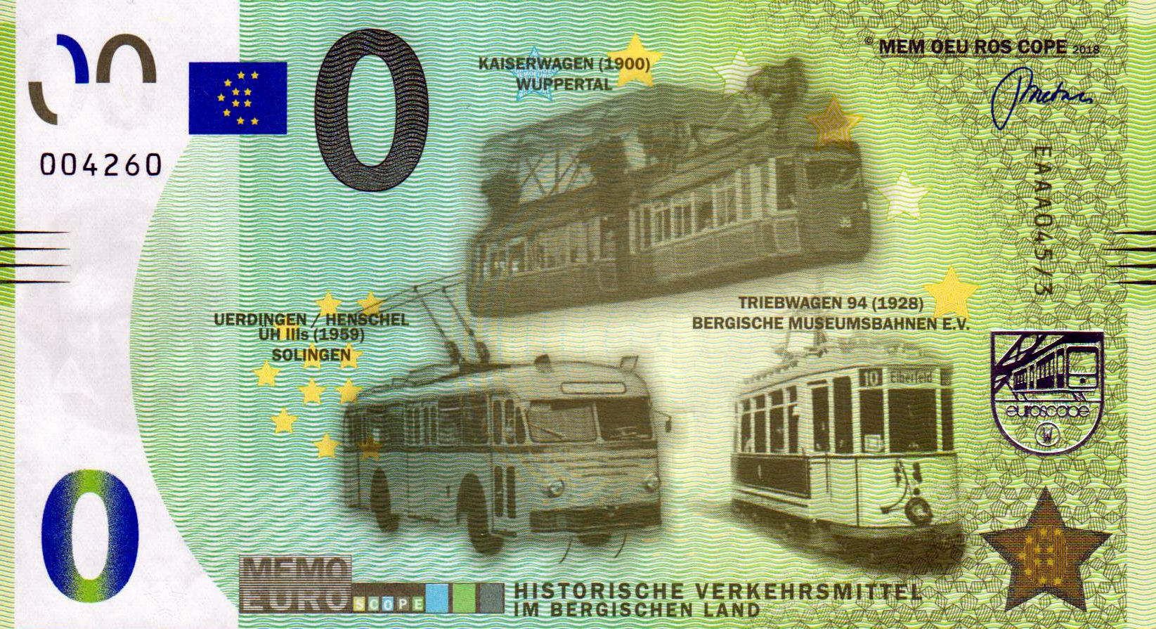 MEMO EURO Historische Verkehrsmittel im Bergischen Land 2020