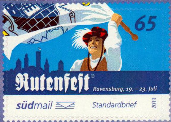 Rutenfest 2019, 65 Cent, gestempelt
